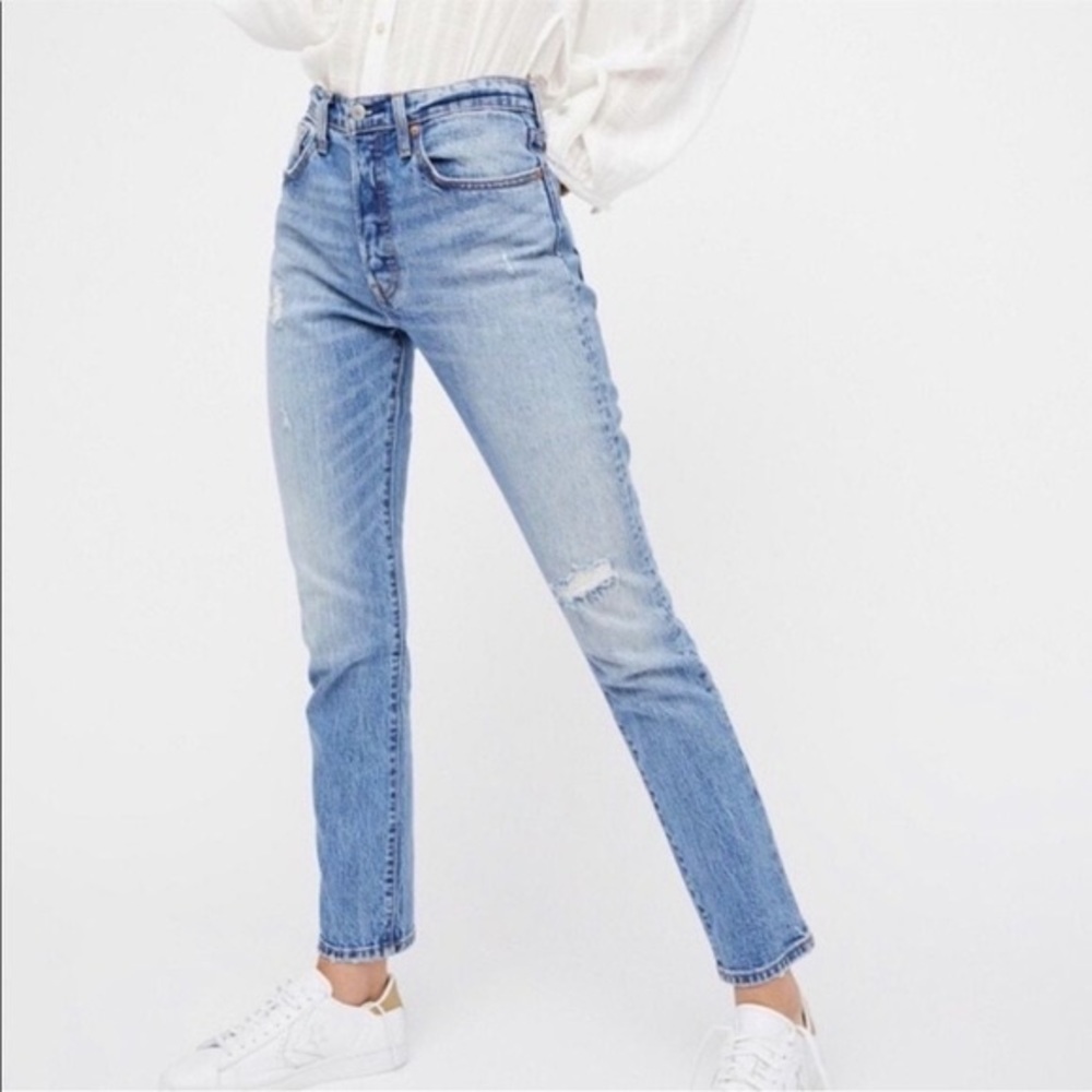 Levi’s 501 skinny high rise in post modern blues size 26 inseam 30
